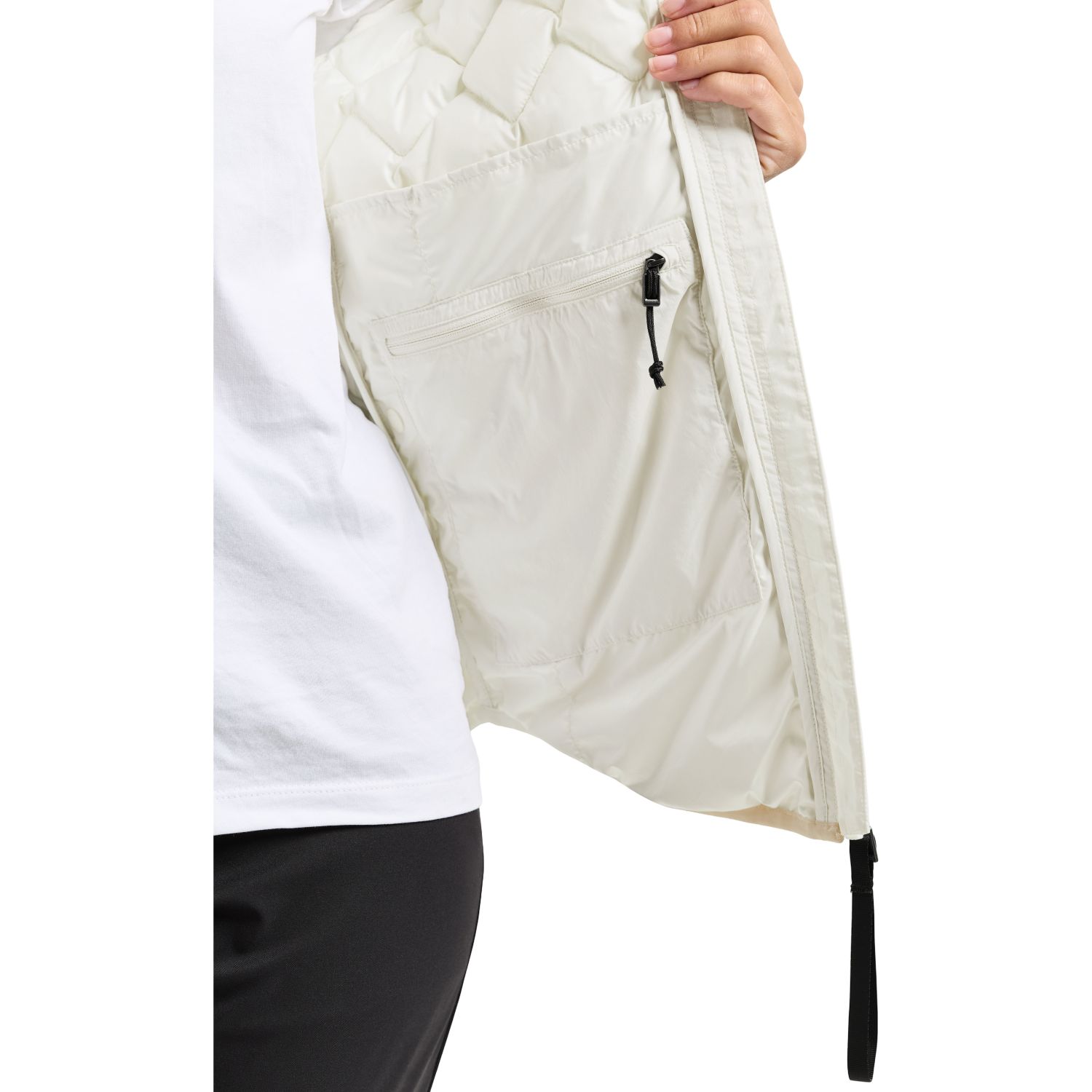 Didriksons Evelyn, veste isolante, femme, white foam