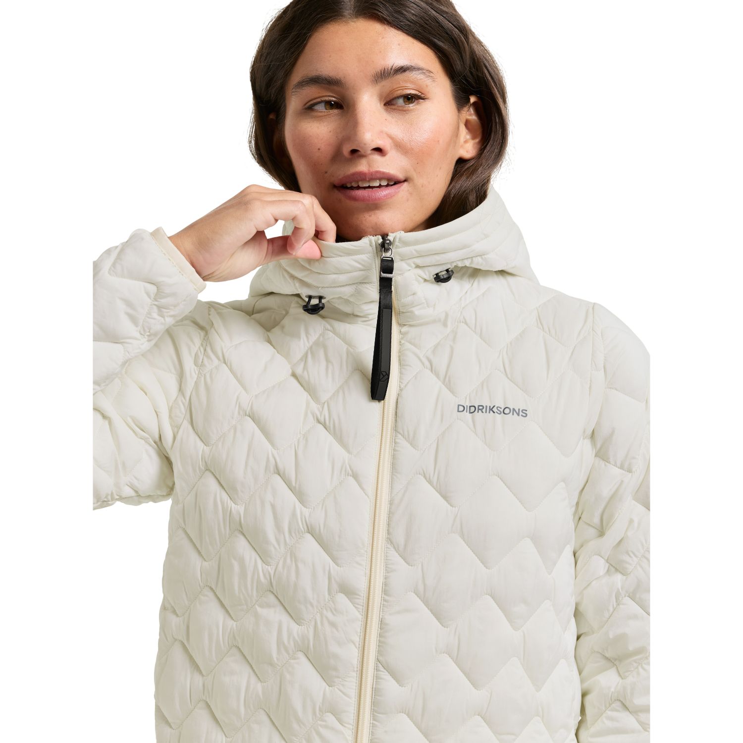 Didriksons Evelyn, zateplená bunda dámská, white foam