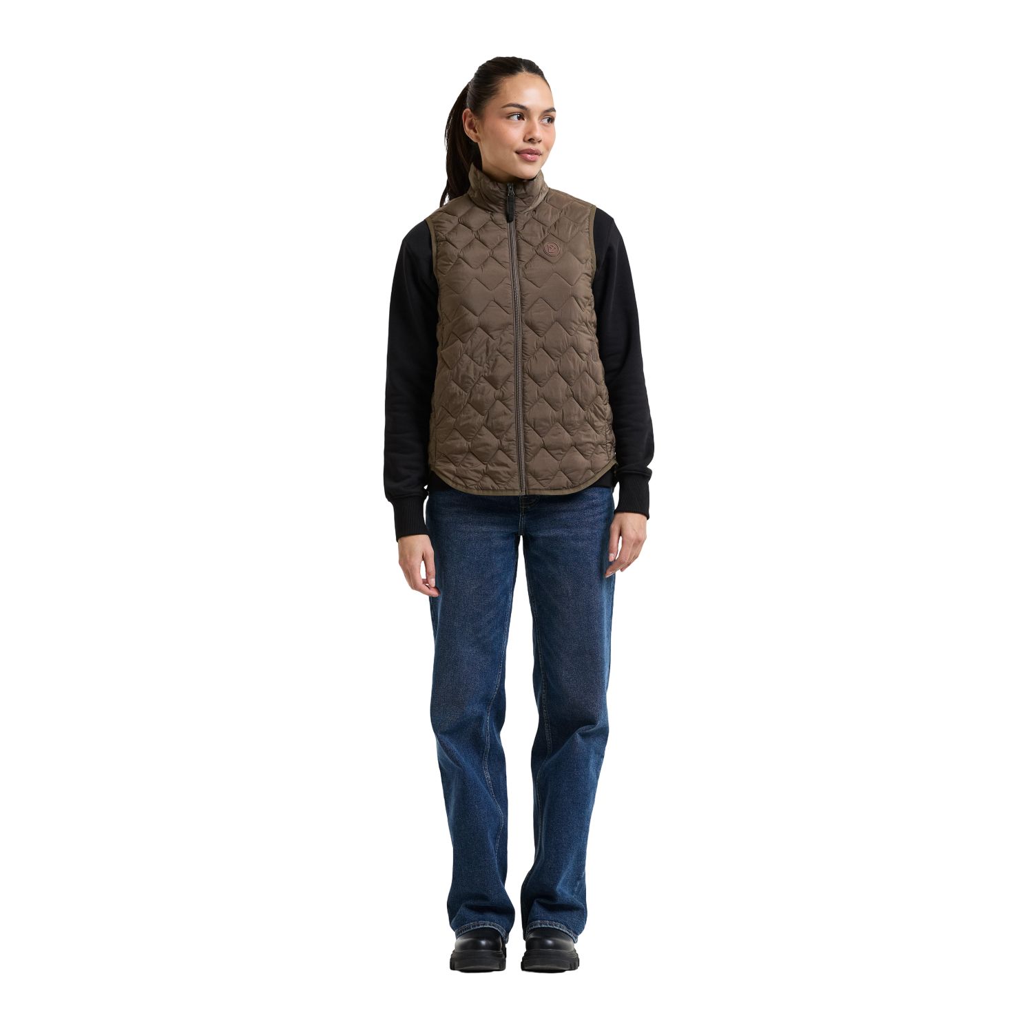 Didriksons Evy 2, doudoune sans manches synthétique, femme, mocha