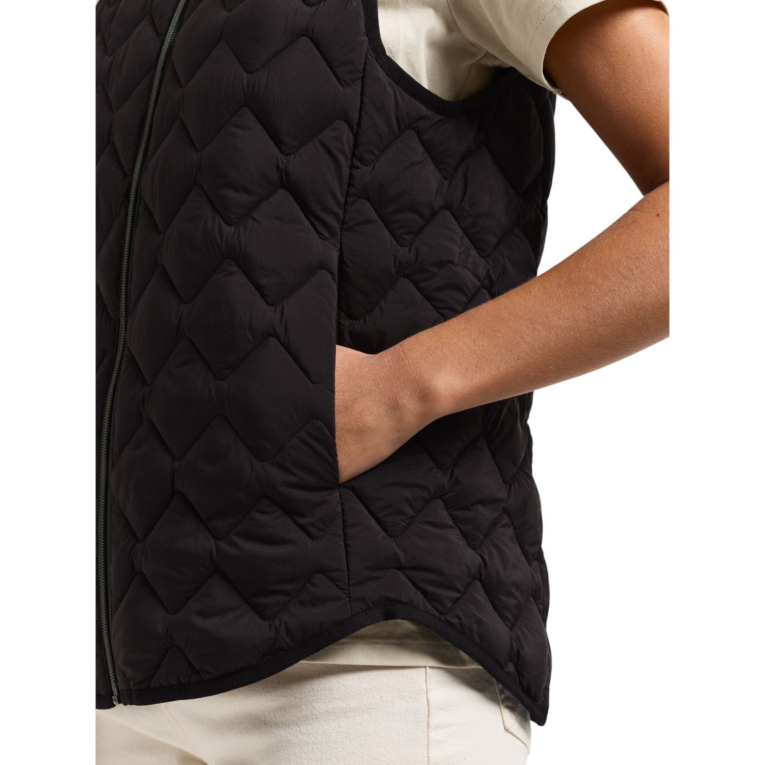Didriksons Evy, hybrid vest, women, black