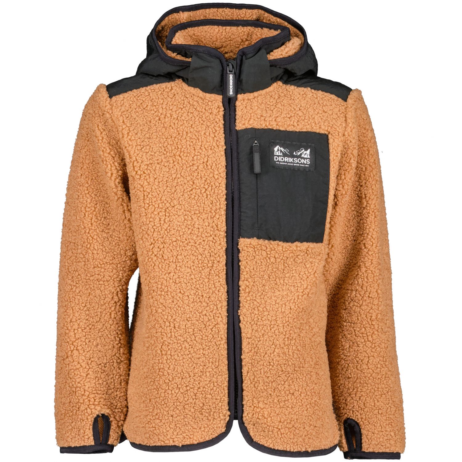 Didriksons Exa, fleece jacket, junior, almond brown