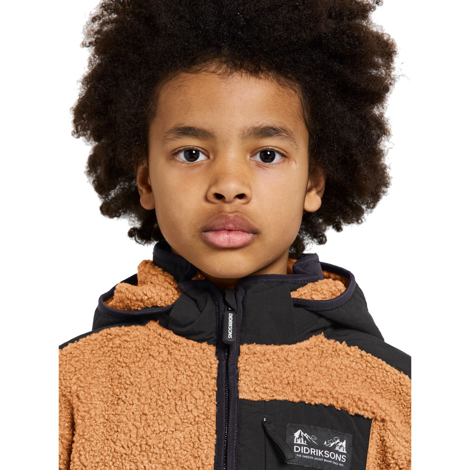 Didriksons Exa, fleece jacket, junior, almond brown