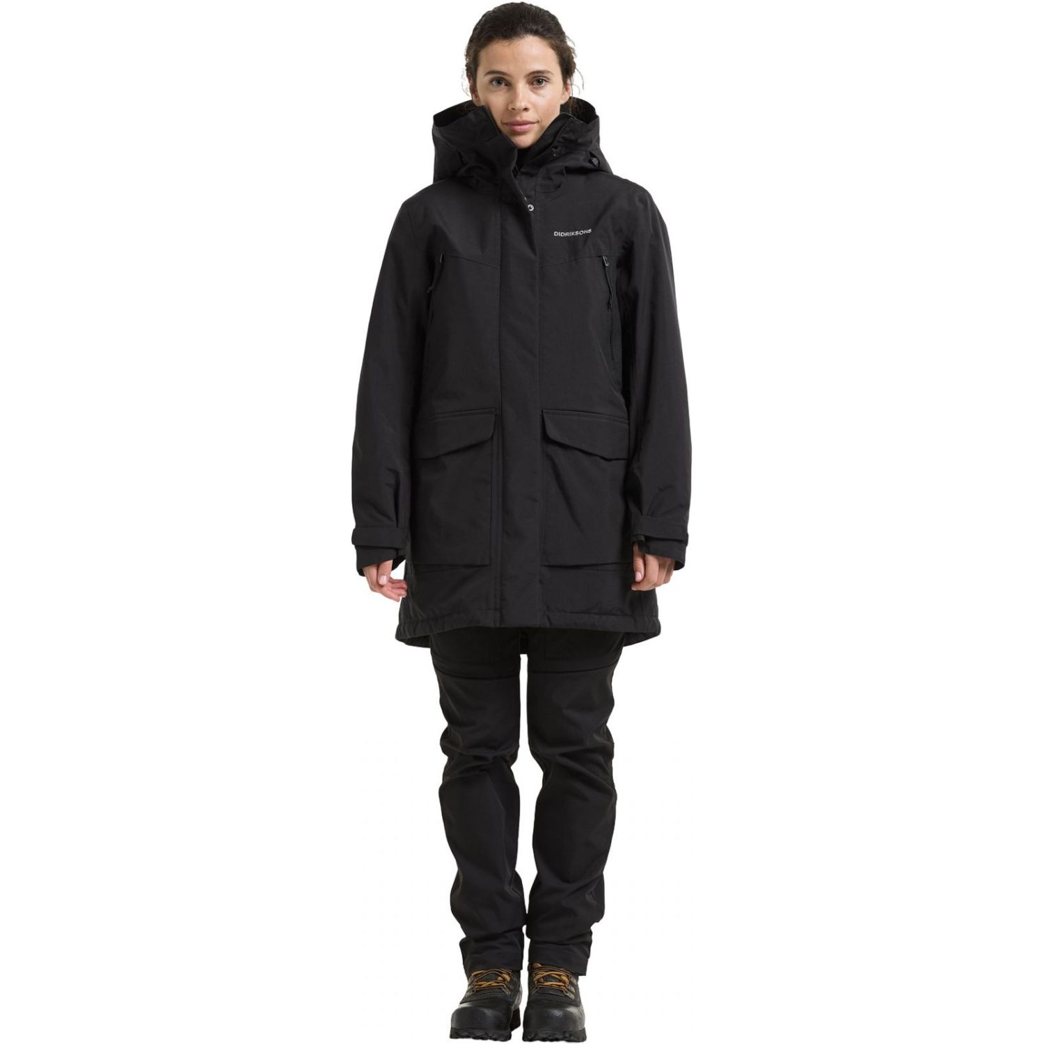 Didriksons Felia, parka, mujer, negro