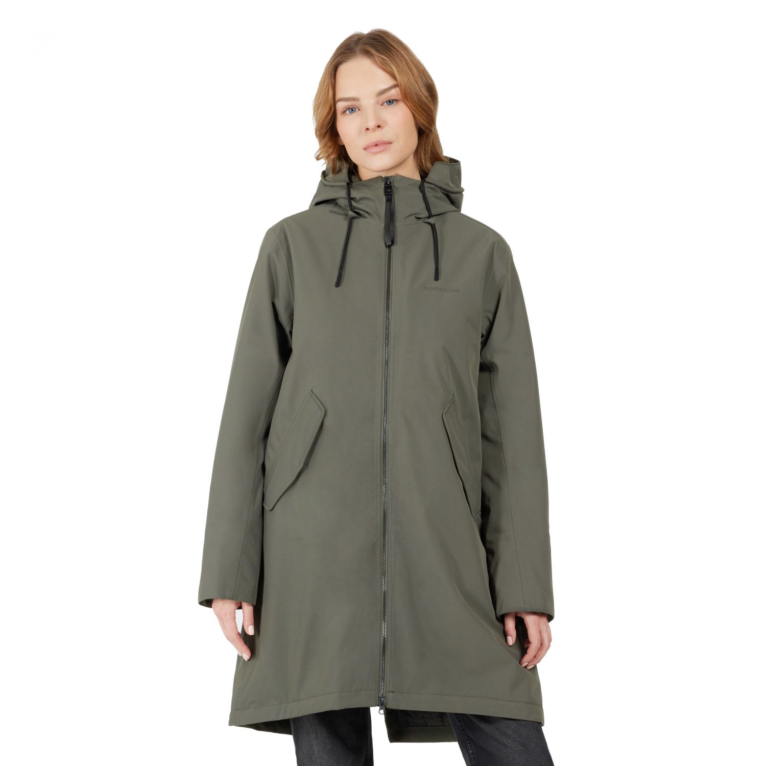 Didriksons Fia, parka, donna, verde scuro