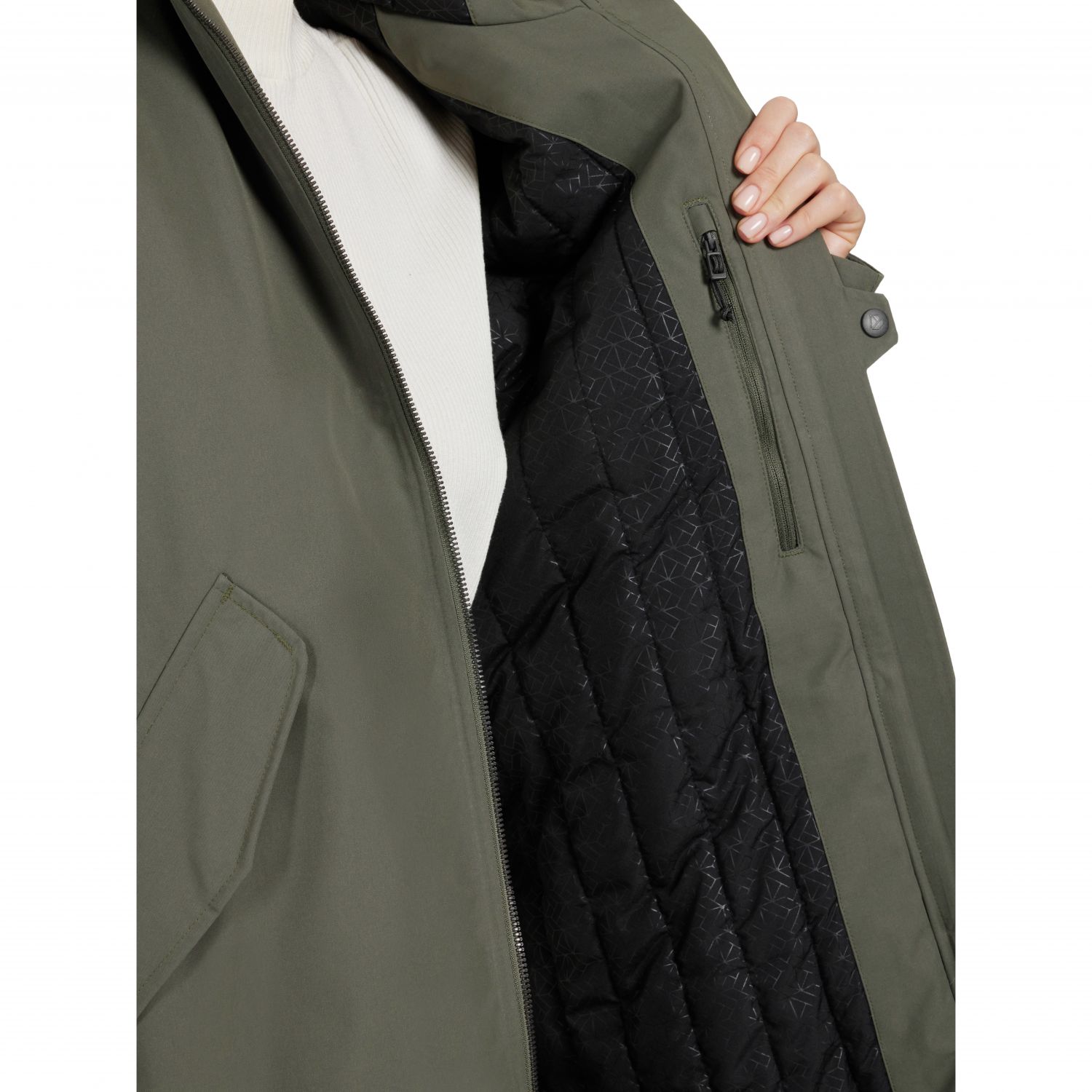 Didriksons Fia, parka, donna, verde scuro