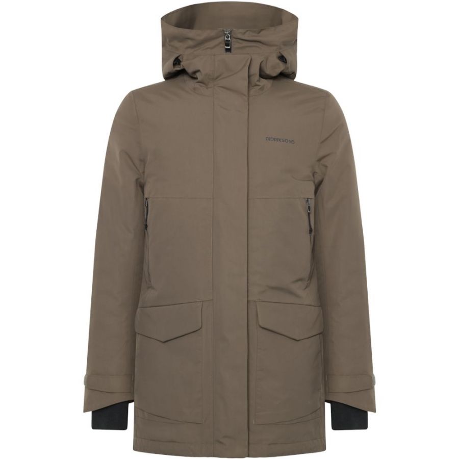 Didriksons Frida, parka para mulher, castanho