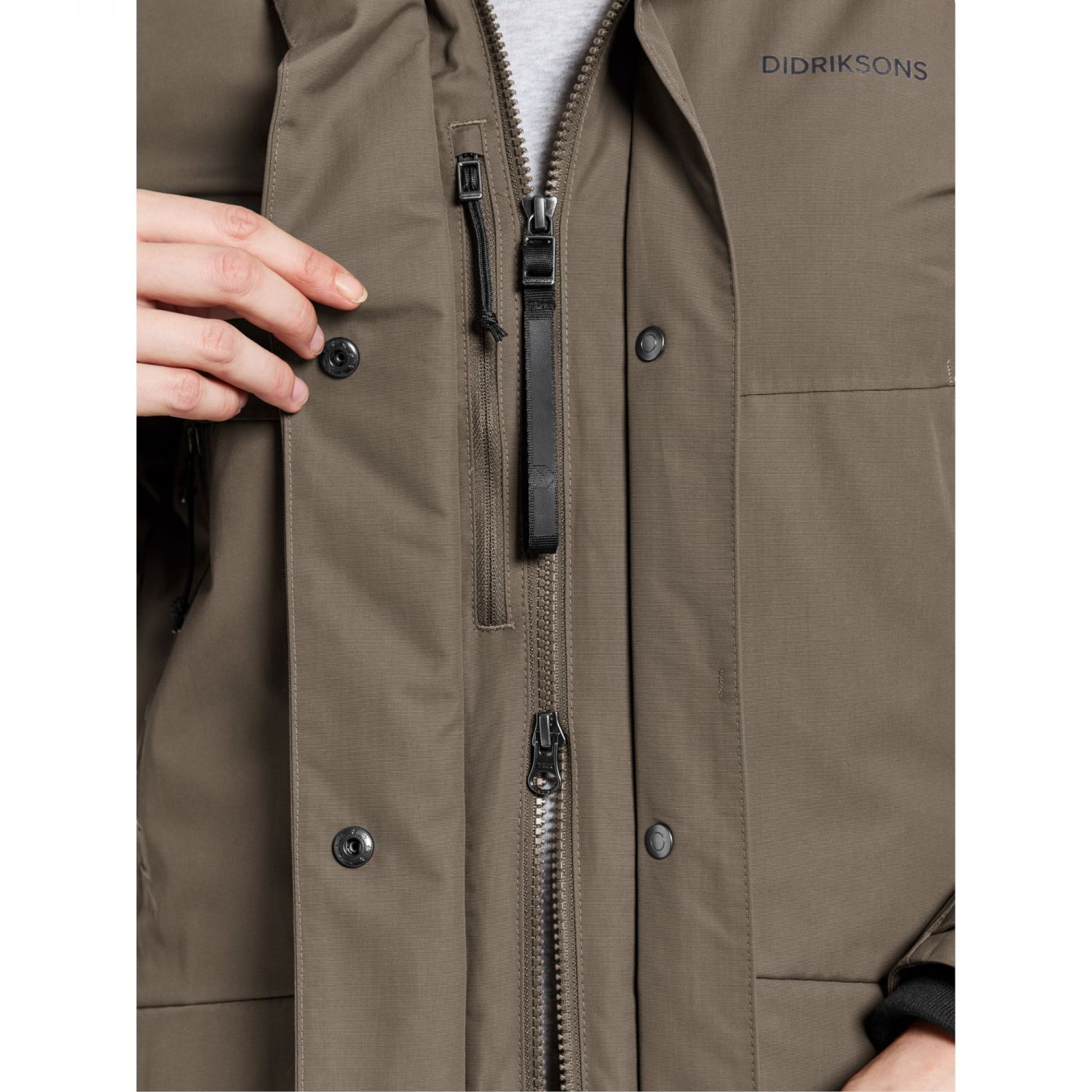 Didriksons Frida, parka para mulher, castanho