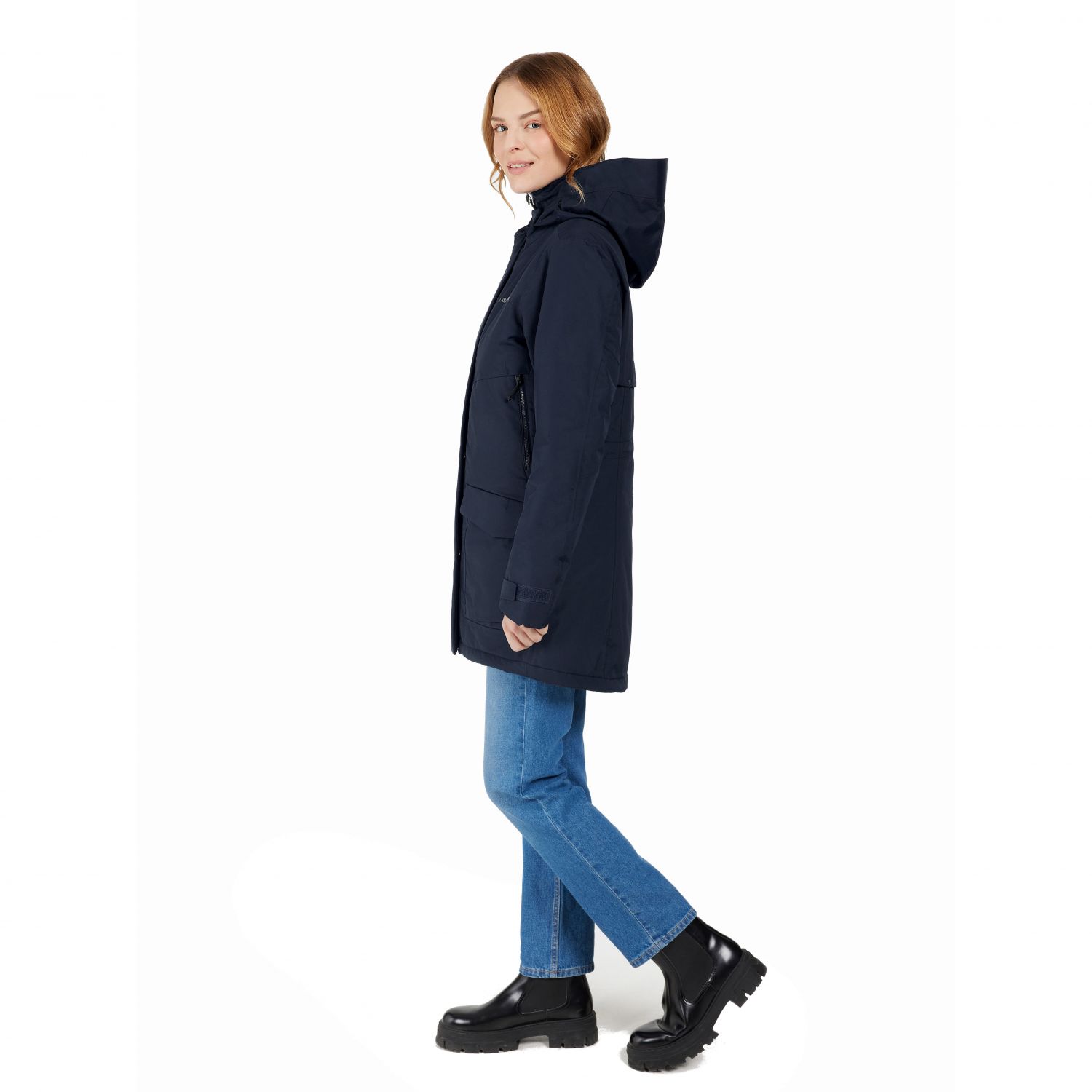 Didriksons Frida, parka, women, dark night blue