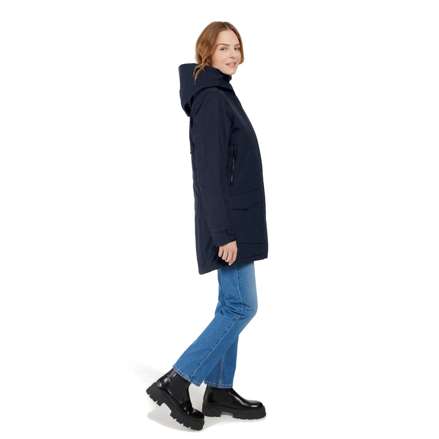 Didriksons Frida, parka, women, dark night blue