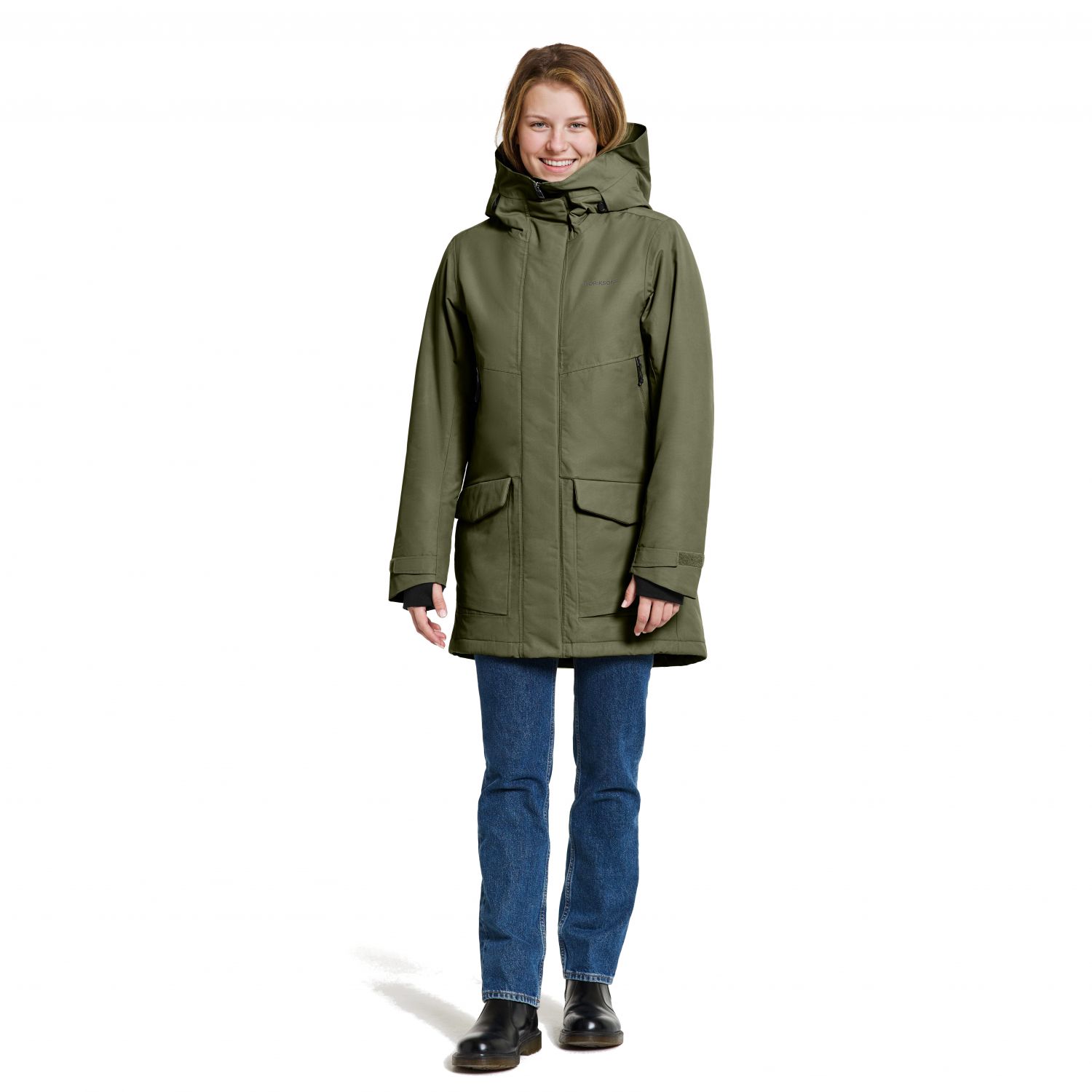 Didriksons Frida, parka, women, deep green
