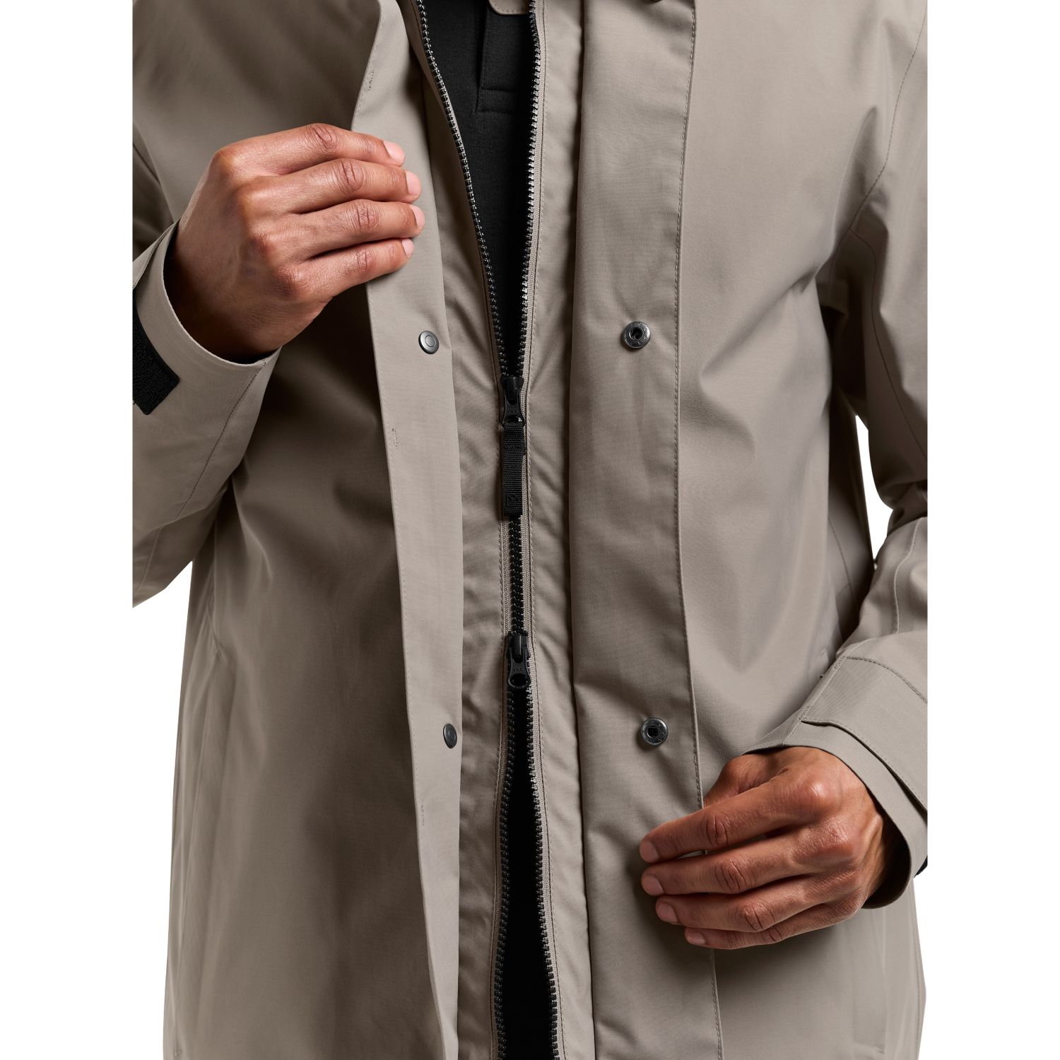 Didriksons George, abrigo impermeable, hombre, ash brown
