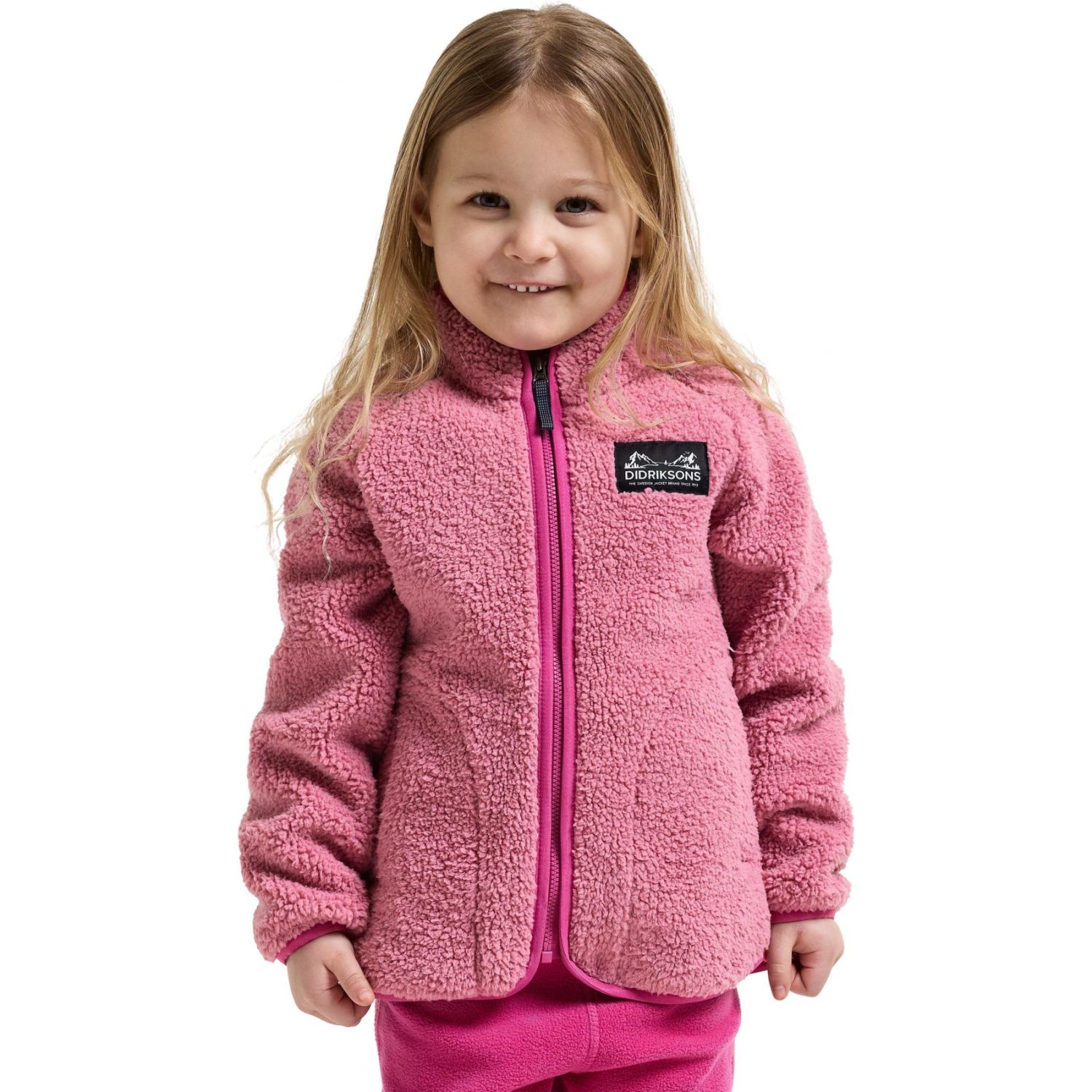 Didriksons Gibbs 2, fleece bunda, deti, pink