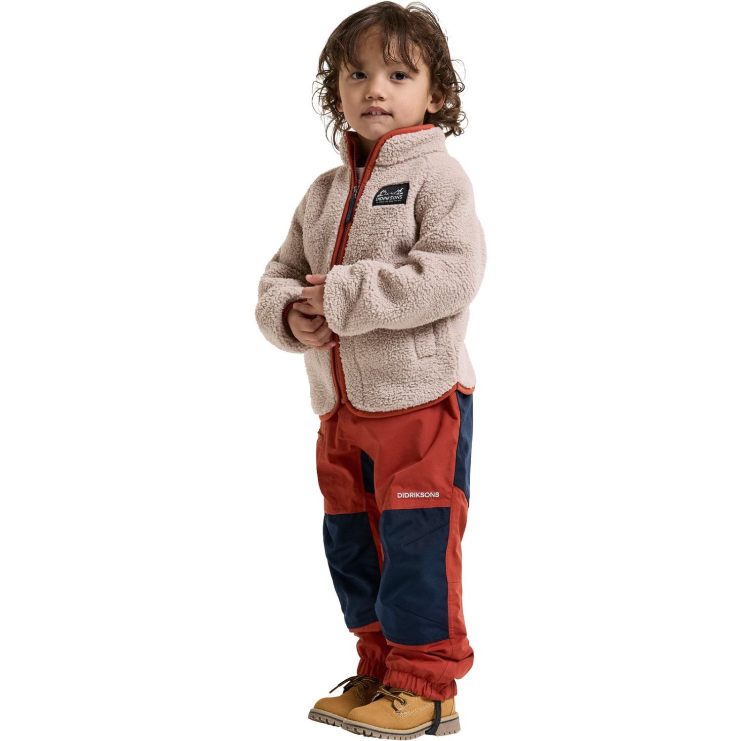 Didriksons Gibbs 2, fleecevest, kinderen, beige