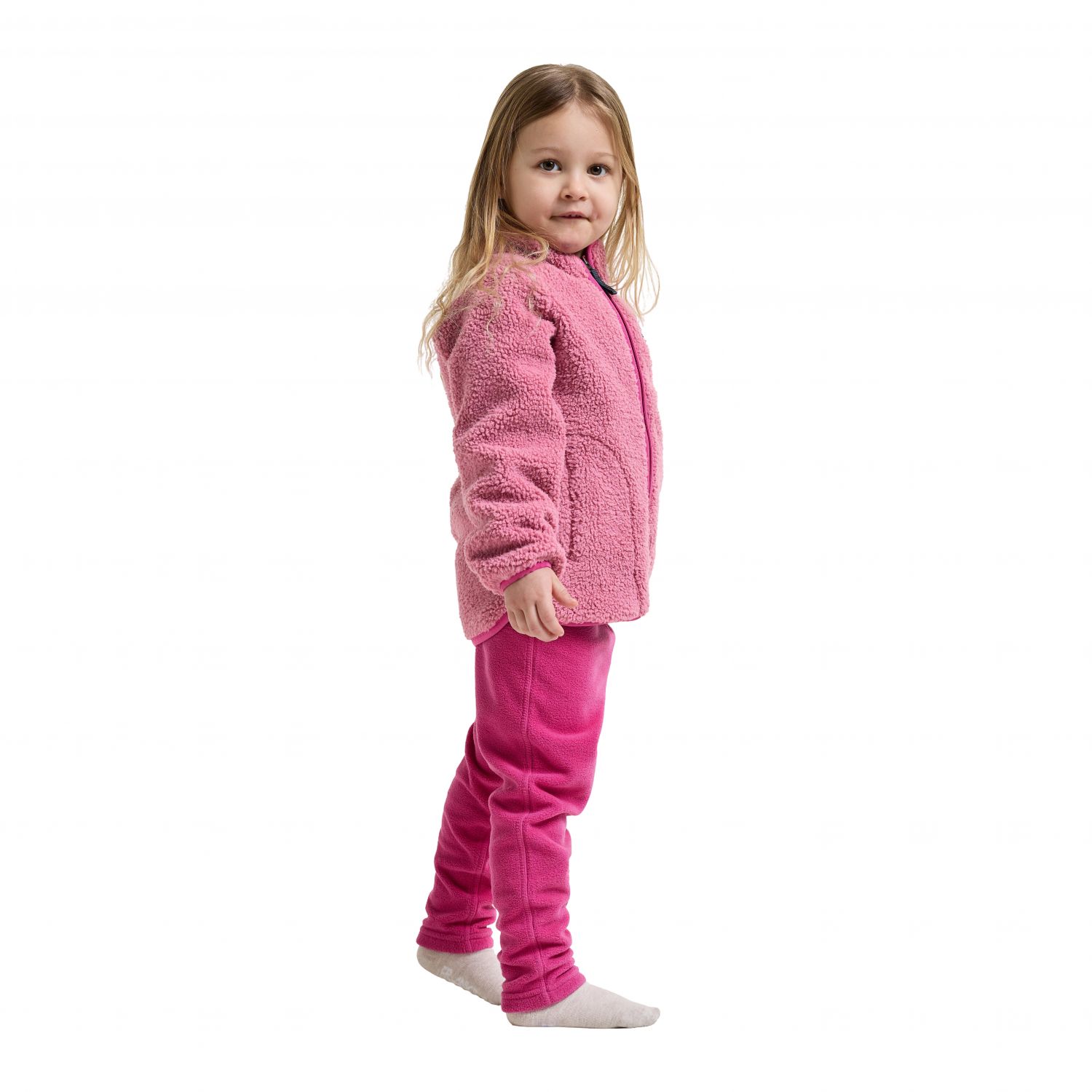 Didriksons Gibbs 2, jaqueta de fleece, crianças, pink