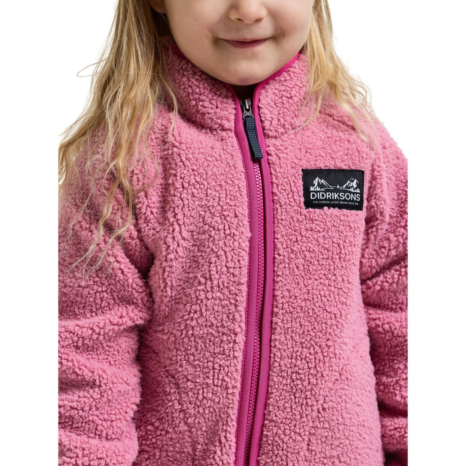 Didriksons Gibbs 2, jaqueta de fleece, crianças, pink