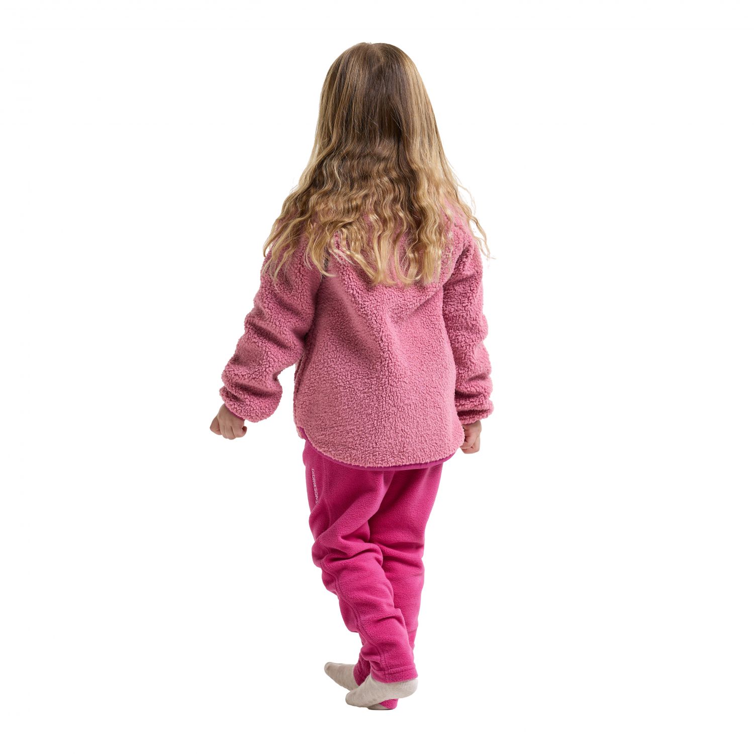 Didriksons Gibbs 2, jaqueta de fleece, crianças, pink