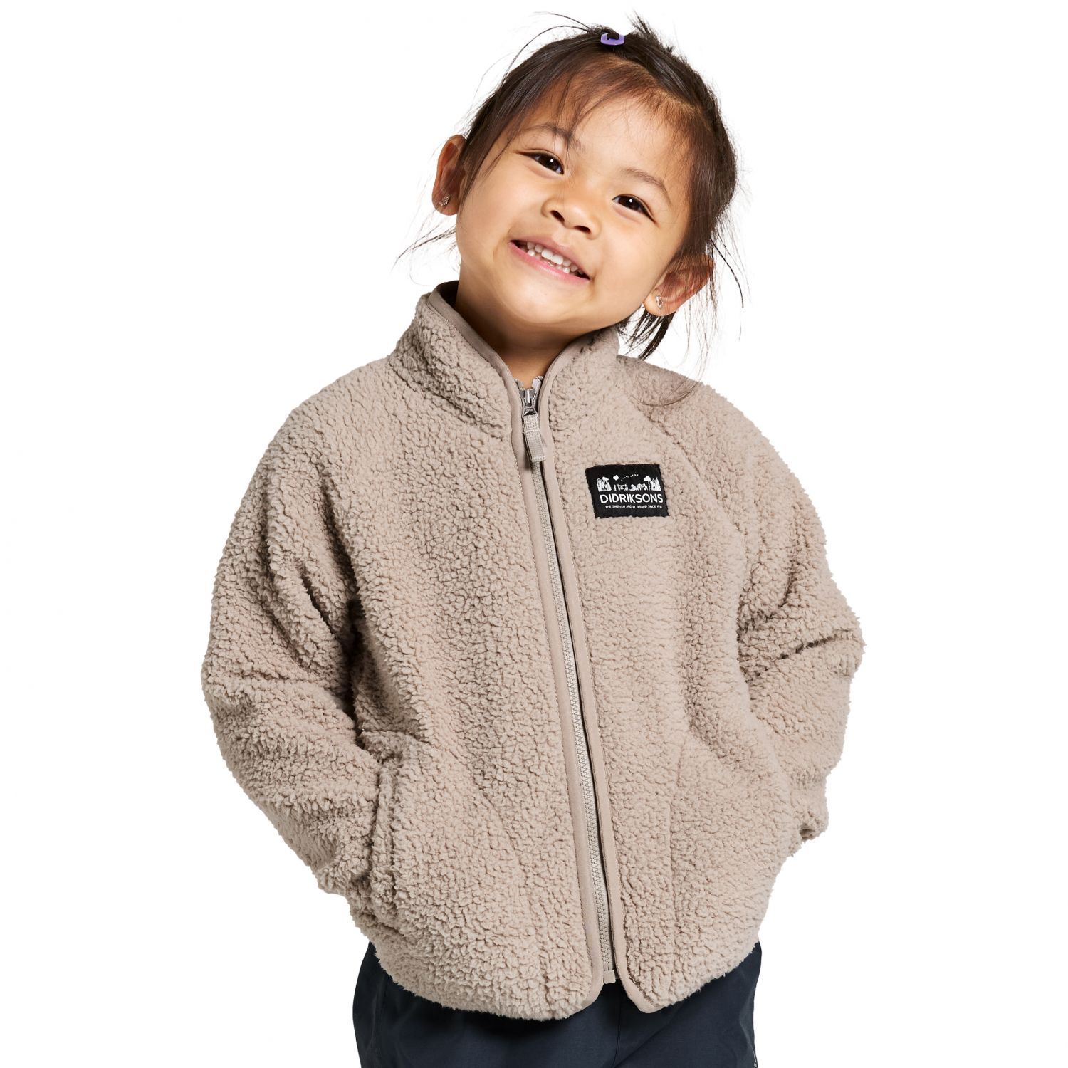 Didriksons Gibbs, fleece jacket, junior, beach beige