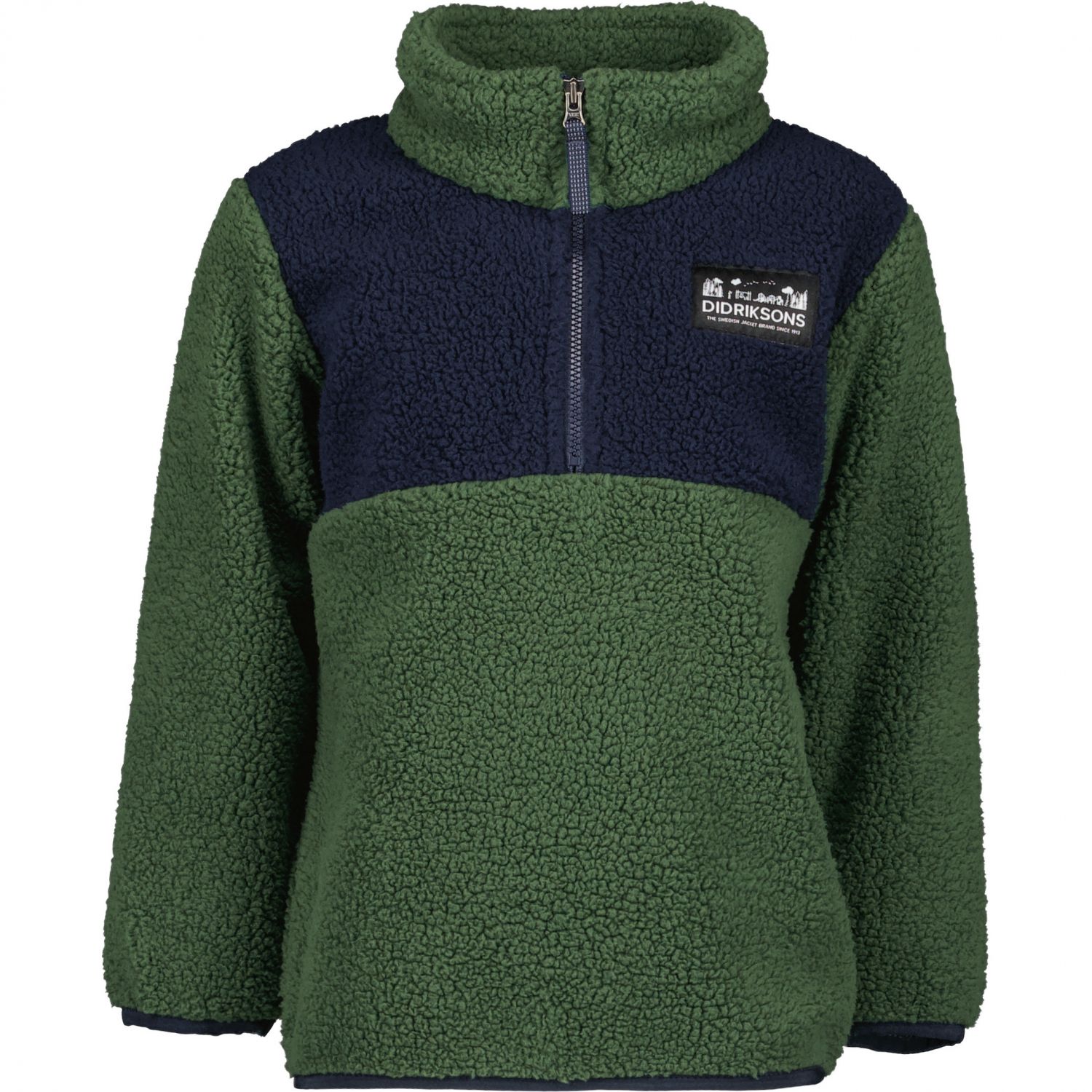 Didriksons Gosig, fleece trui, junior, donkergroen