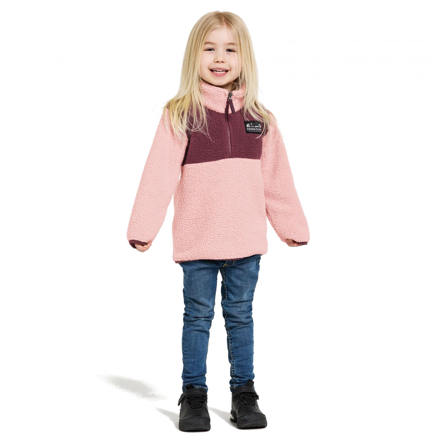 Didriksons Gosig, fleece trui, junior, roze