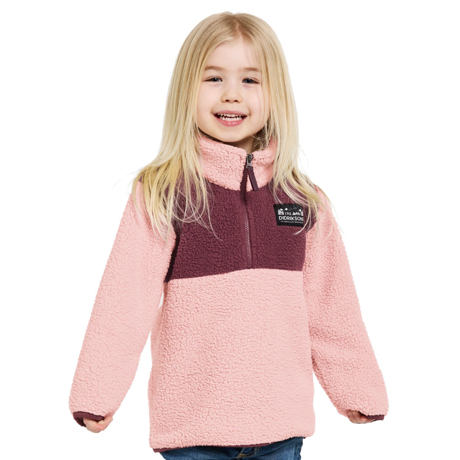 Didriksons Gosig, fleece trui, junior, roze