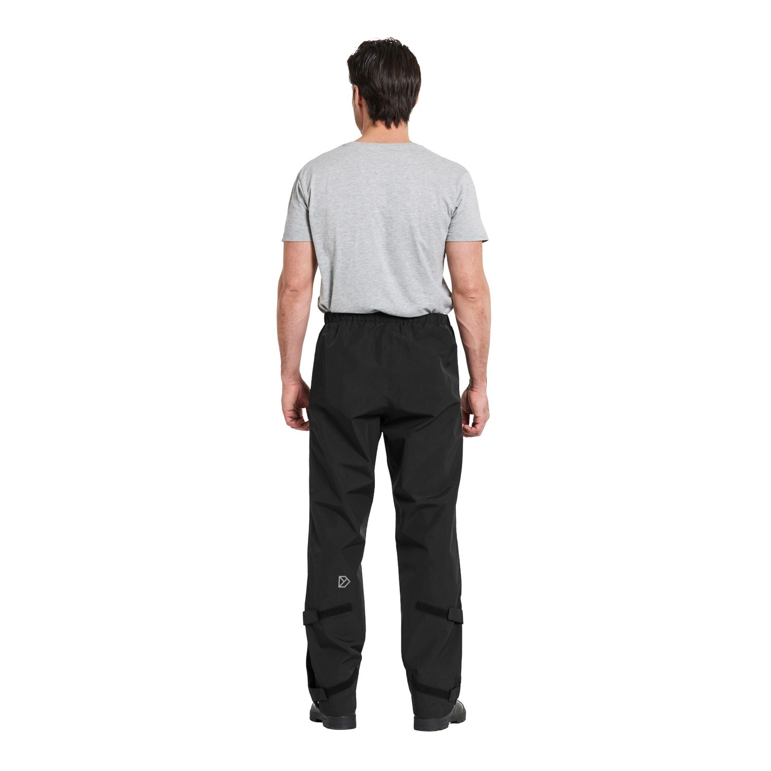Didriksons Grit 4, pantaloni antipioggia, uomo, nero