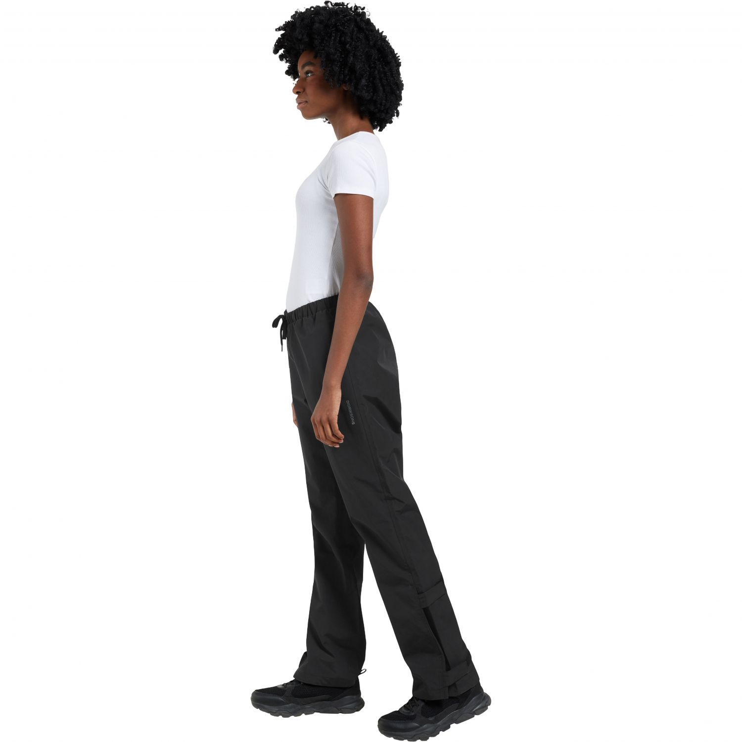 Didriksons Grit, pantaloni antipioggia, donna, nero