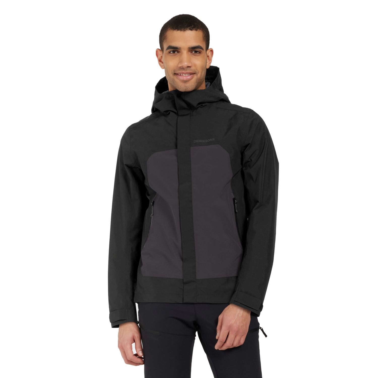 Didriksons Grit, rain jacket, men, black