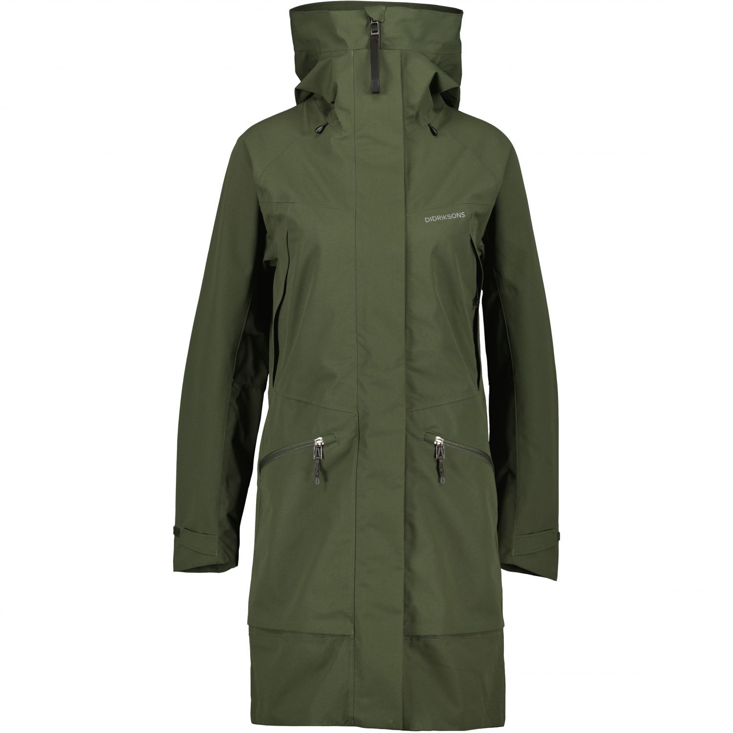 Didriksons Ilma, regn coat, women, deep green