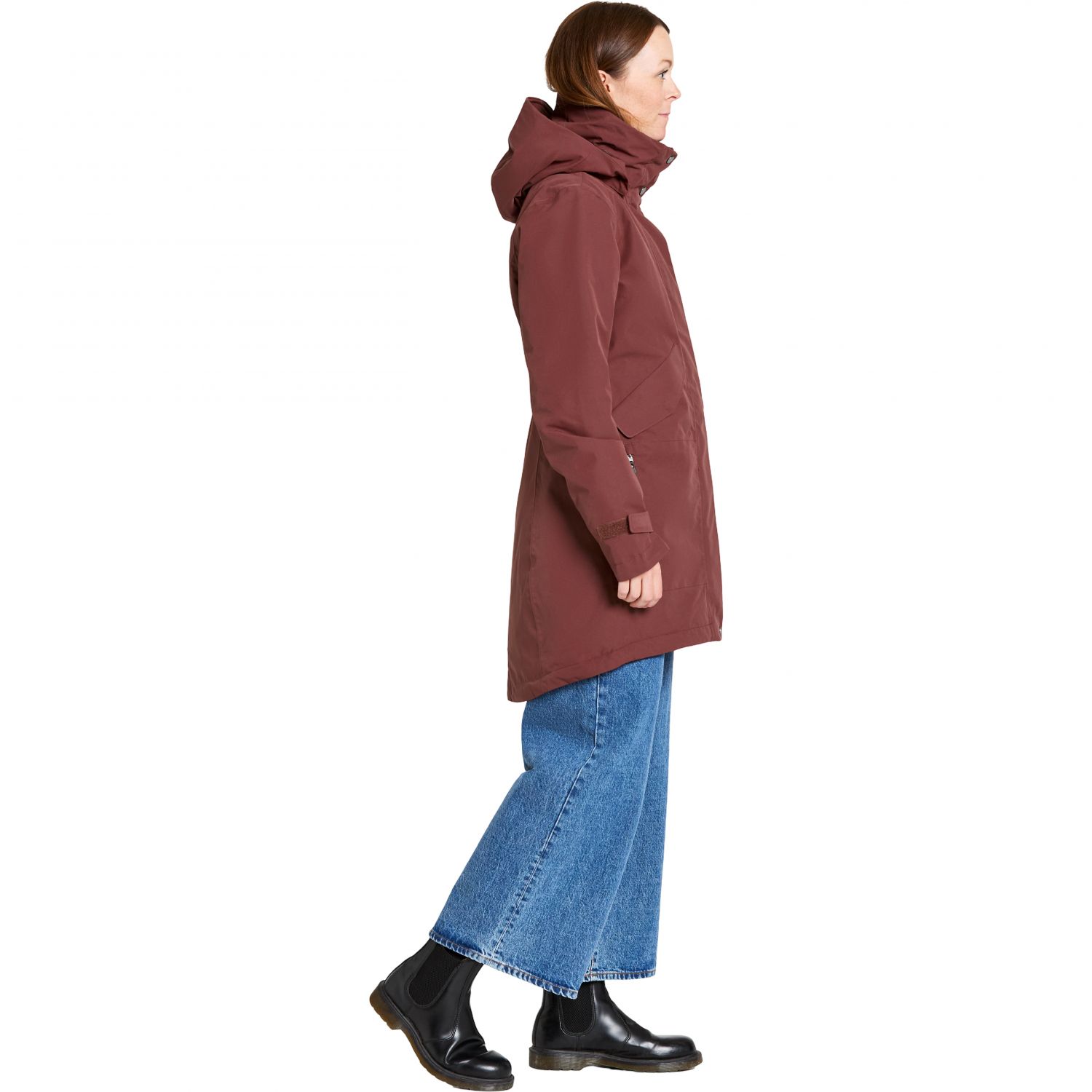 Didriksons Indra, parka, dámska, červená