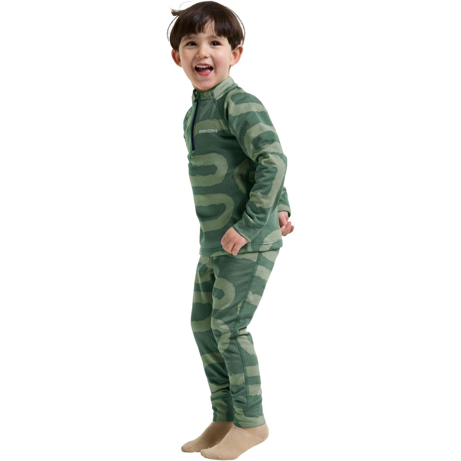 Didriksons Jadis 5, set de lenjerie termică, copii, verde