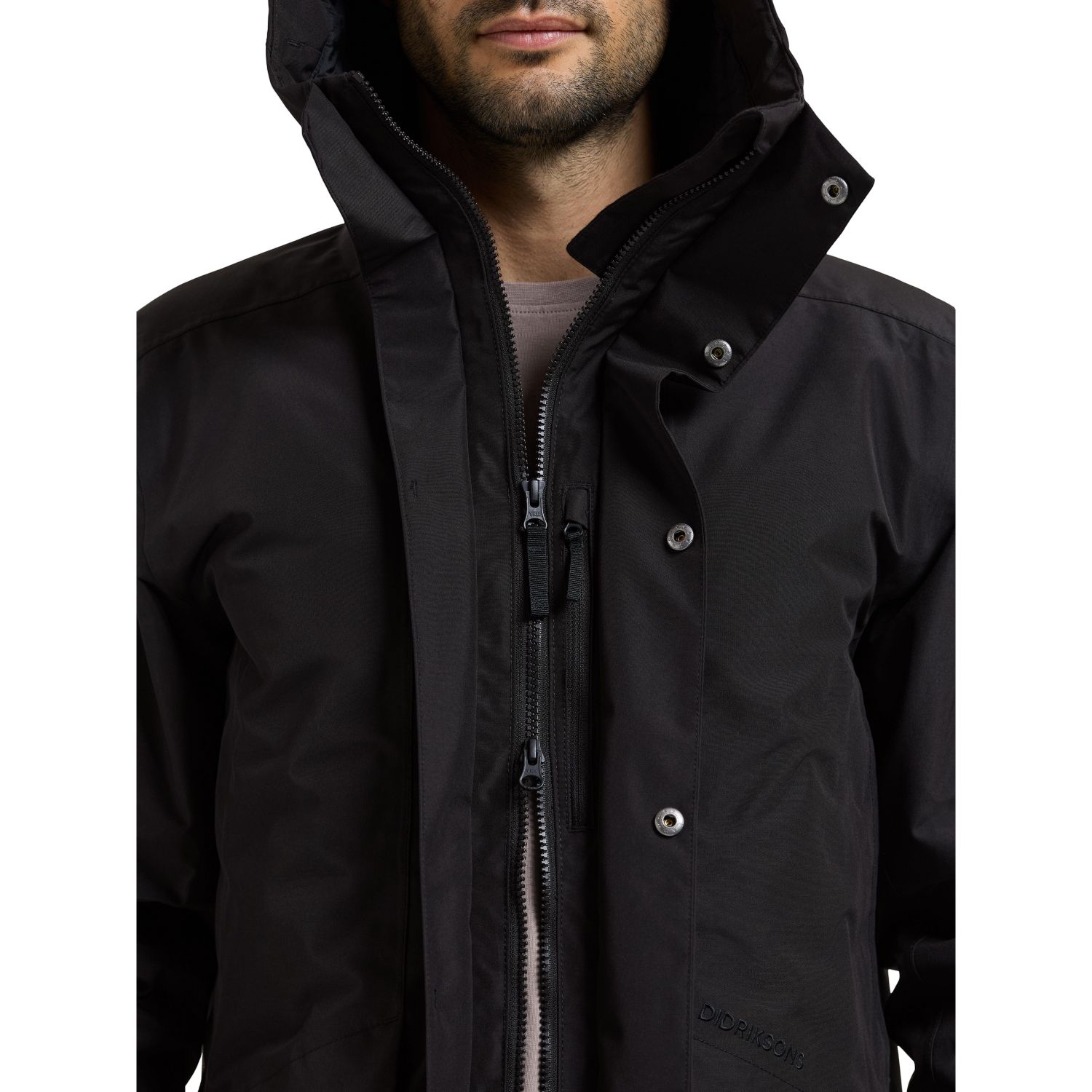 Didriksons Kenny 9, parka, masculino, preto