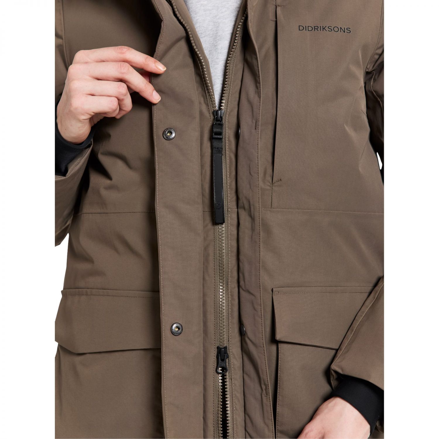 Didriksons Leya, parka para mulher, castanho