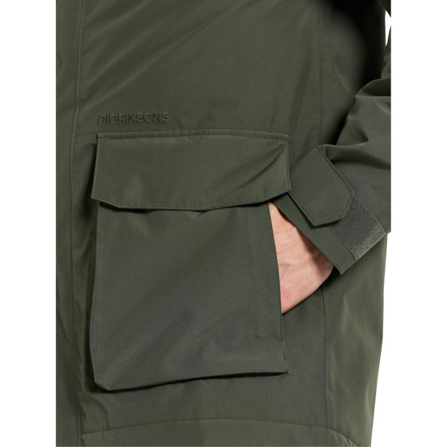 Didriksons Liam, impermeabile, uomo, verde scuro