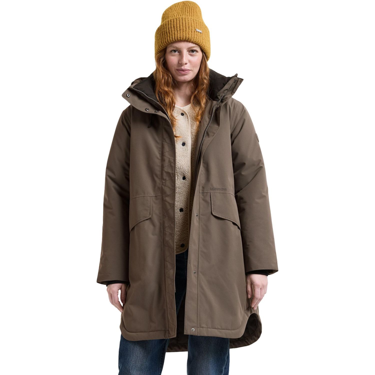 Didriksons Lilian, parka, damska, mocha