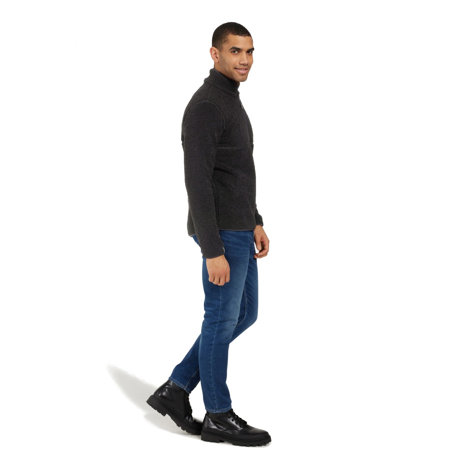 Didriksons Lillebror, fleece sweater, men, black