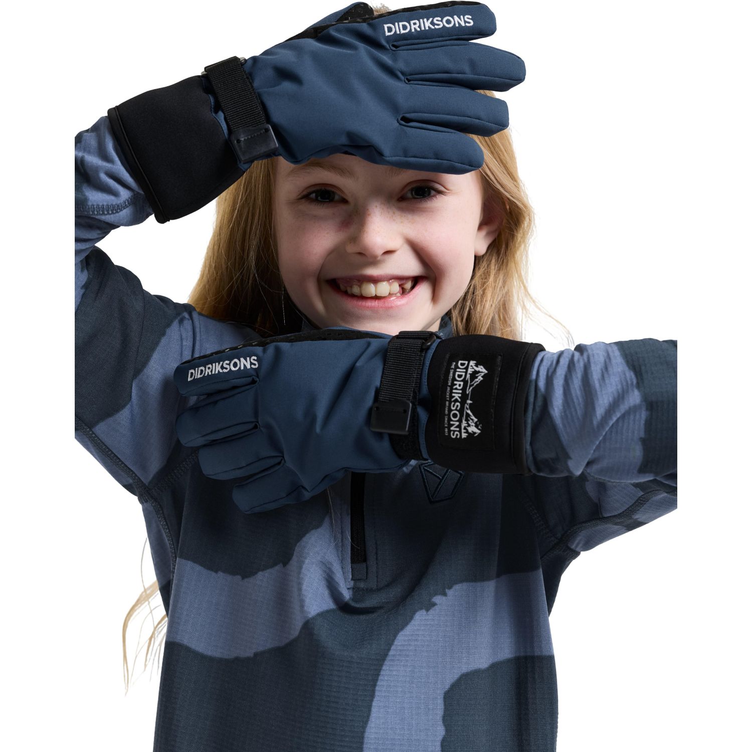 Didriksons Lovas 3, skihandsker, junior, blå