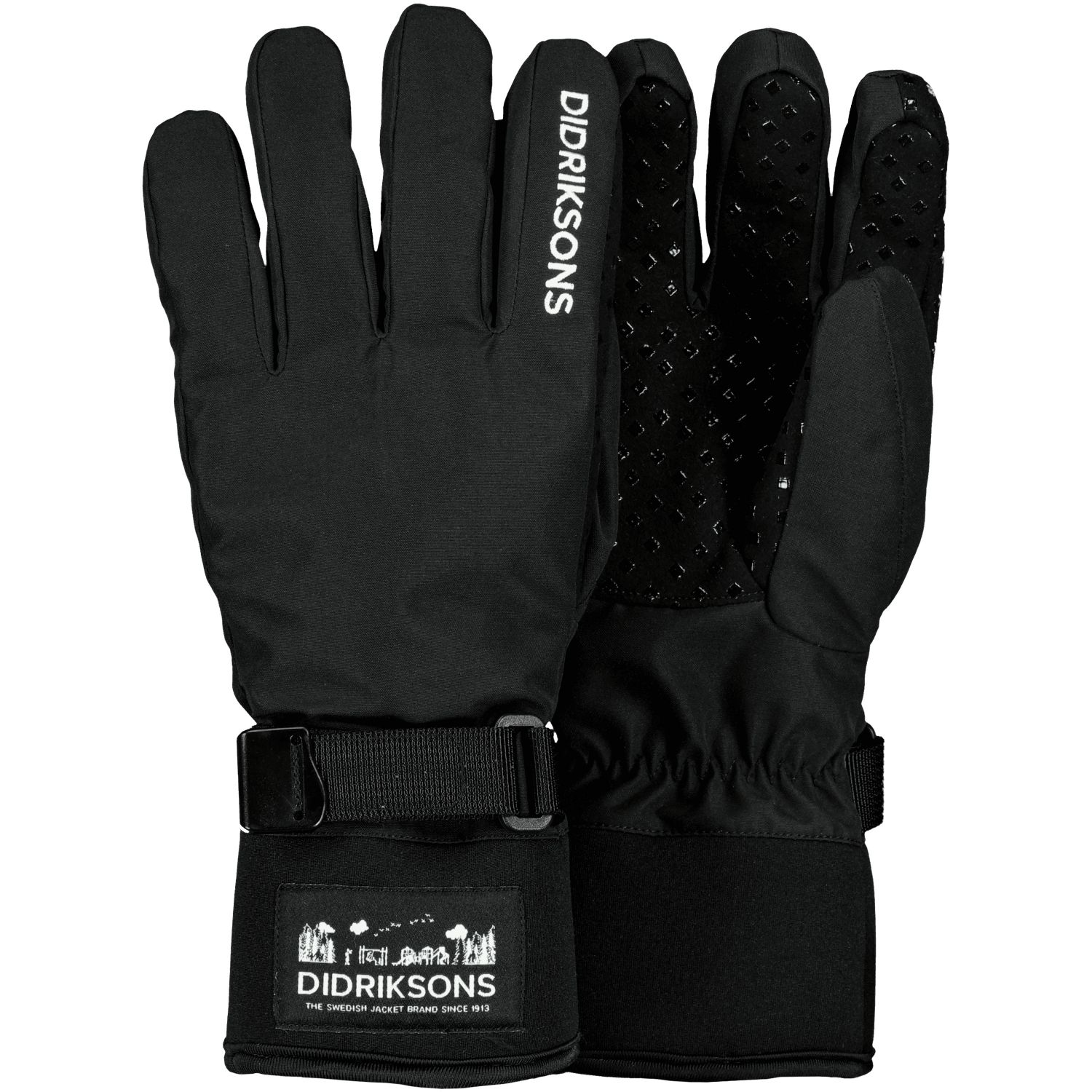 Didriksons Lovas 3, skihandsker, junior, sort