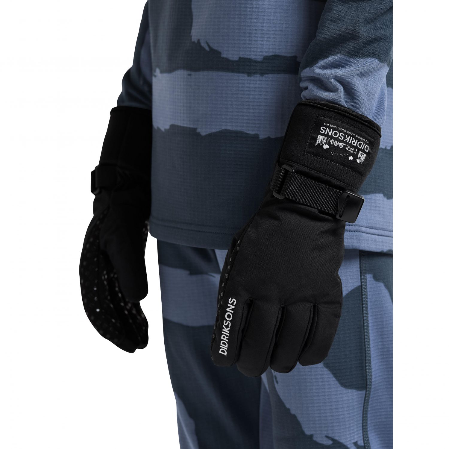 Didriksons Lovas 3, skihandsker, junior, sort
