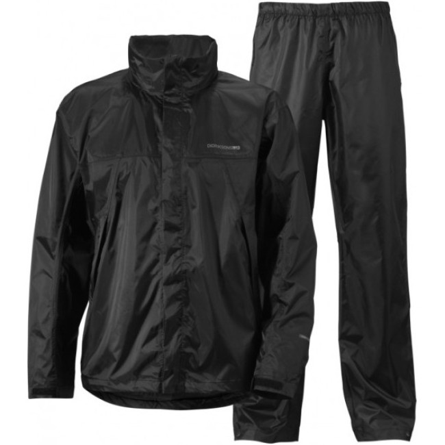 Didriksons Main Mens Set, regnsæt, sort