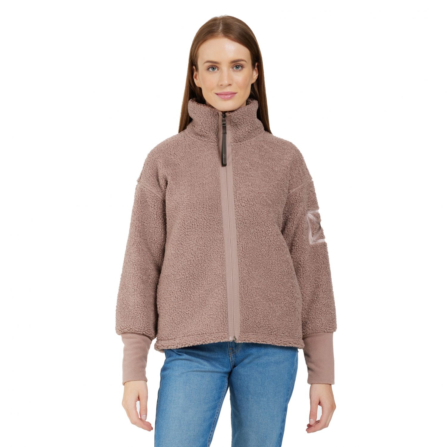 Didriksons Mella, fleece jacket, women, bark