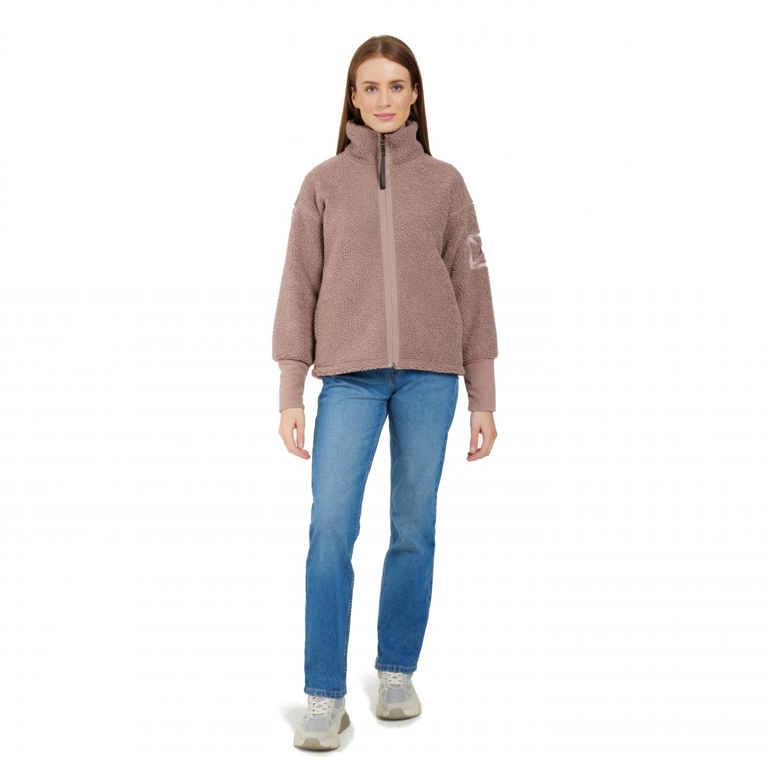 Didriksons Mella, fleece jacket, women, bark