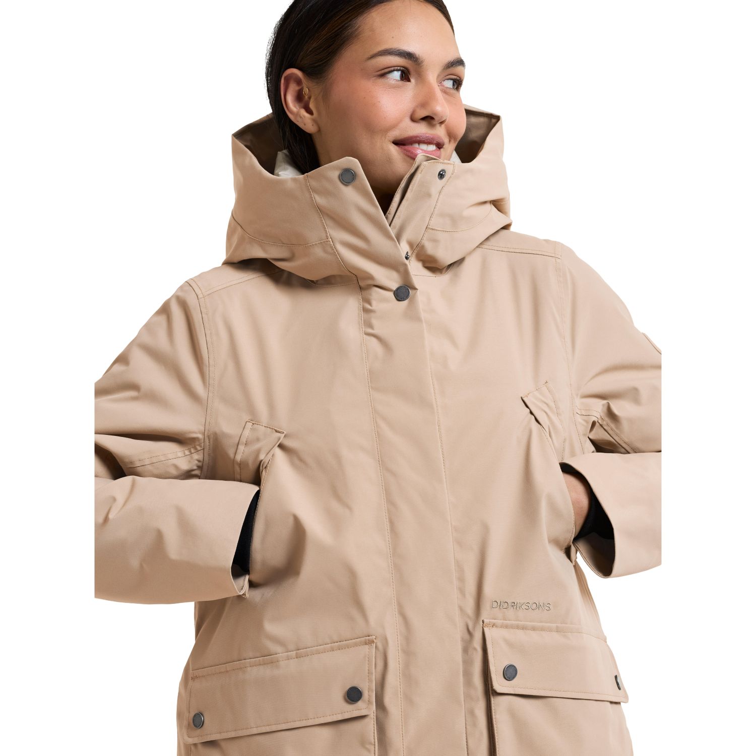 Didriksons Melody 2 Long, parka, dames, beige