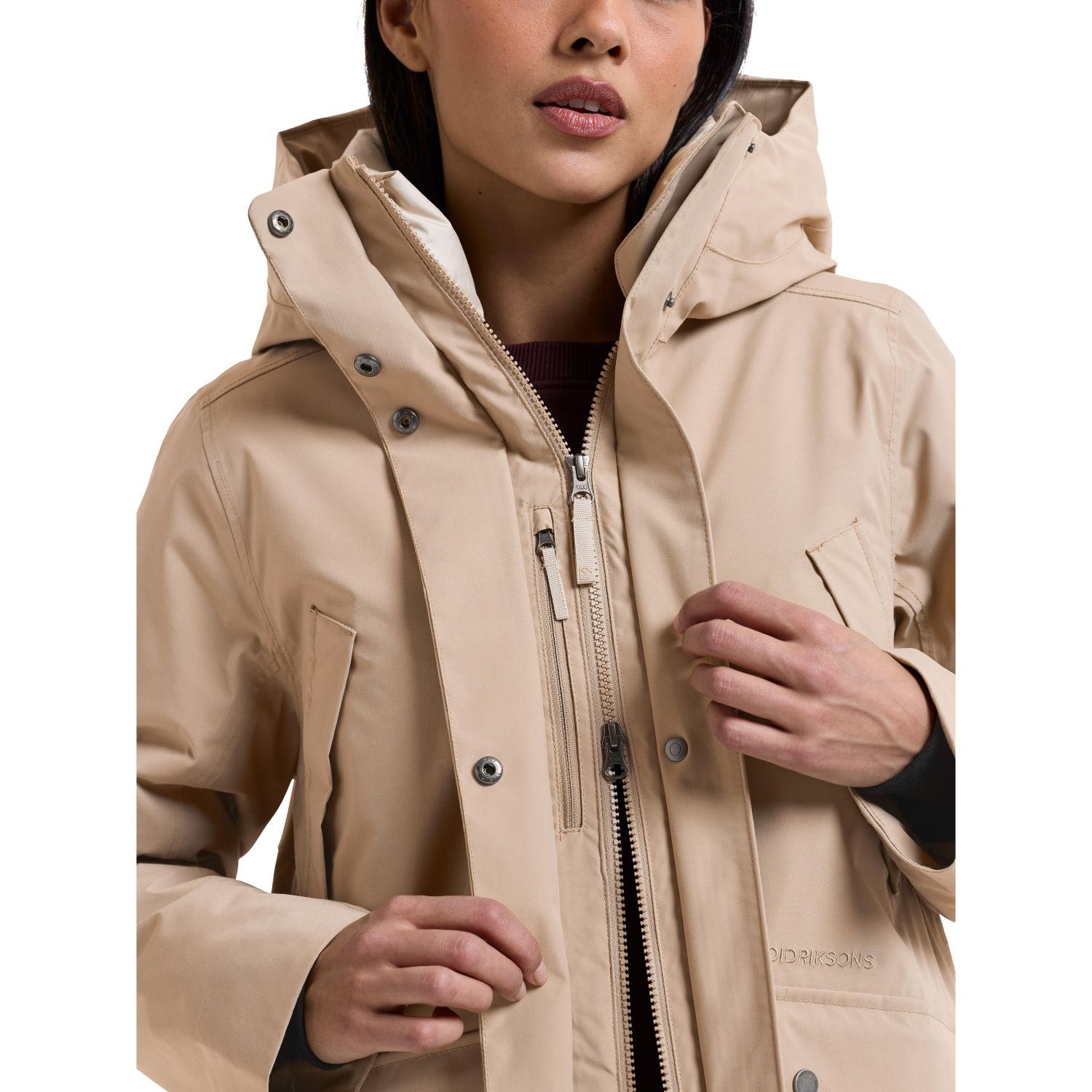 Didriksons Melody 2 Long, parka, dames, beige