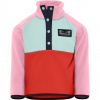 Didriksons Monte, camisola de lã, júnior, rosa/azul claro/laranja