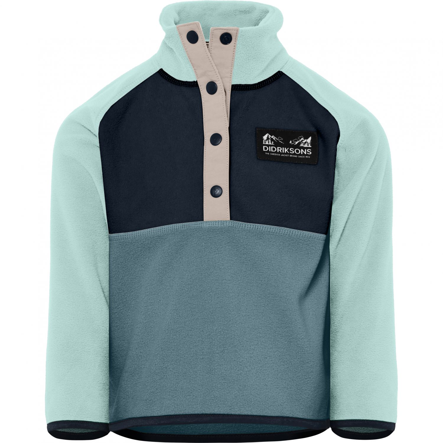Didriksons Monte, fleece pullover, junior, factory blue