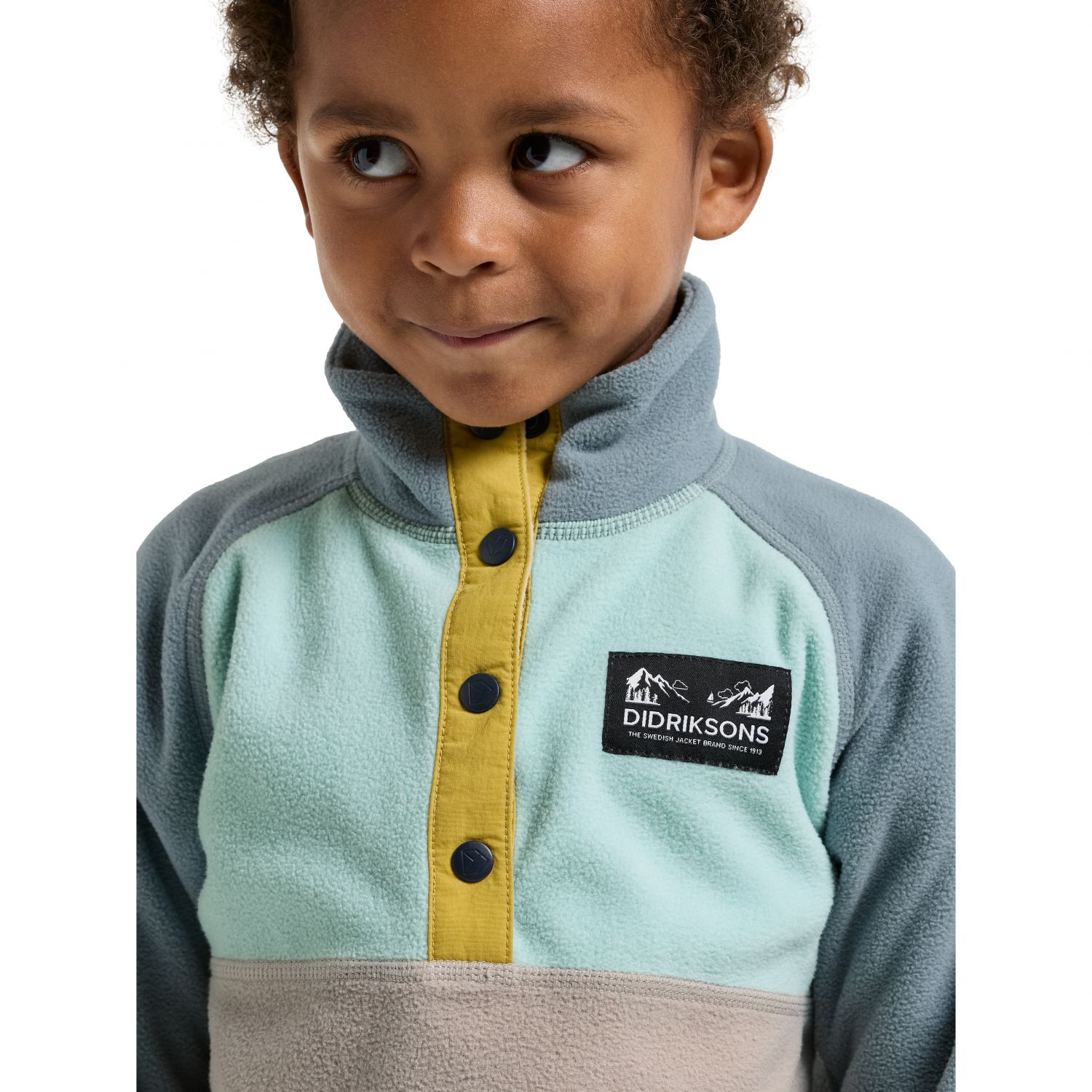 Didriksons Monte, fleece pullover, junior, ocean mint