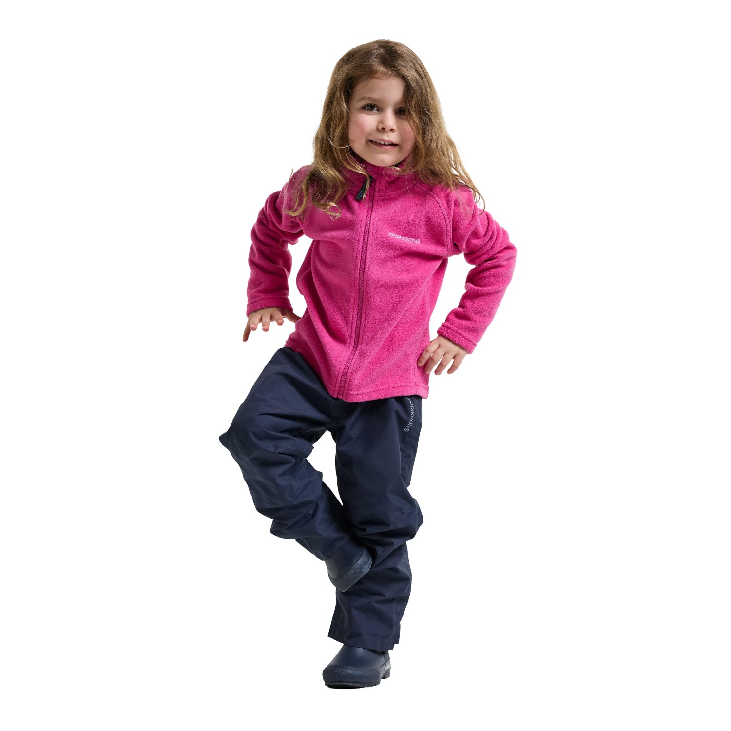 Didriksons Monte FZ 10, fleece bunda, detské, pink