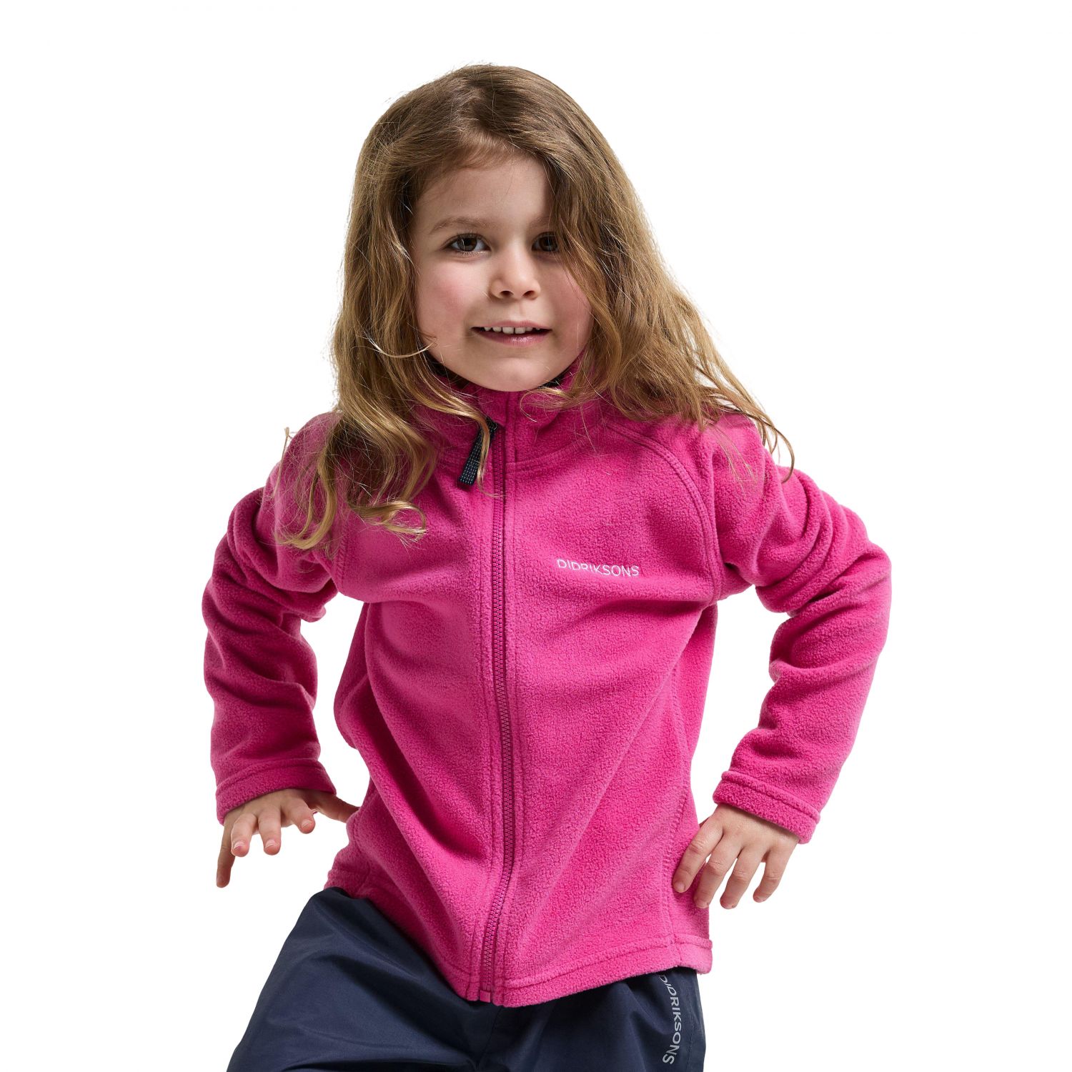 Didriksons Monte FZ 10, fleece bunda, detské, pink