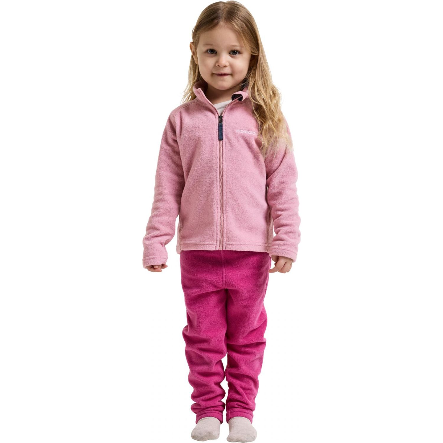 Didriksons Monte FZ 10, fleece-takki, lapset, vaaleanpunainen