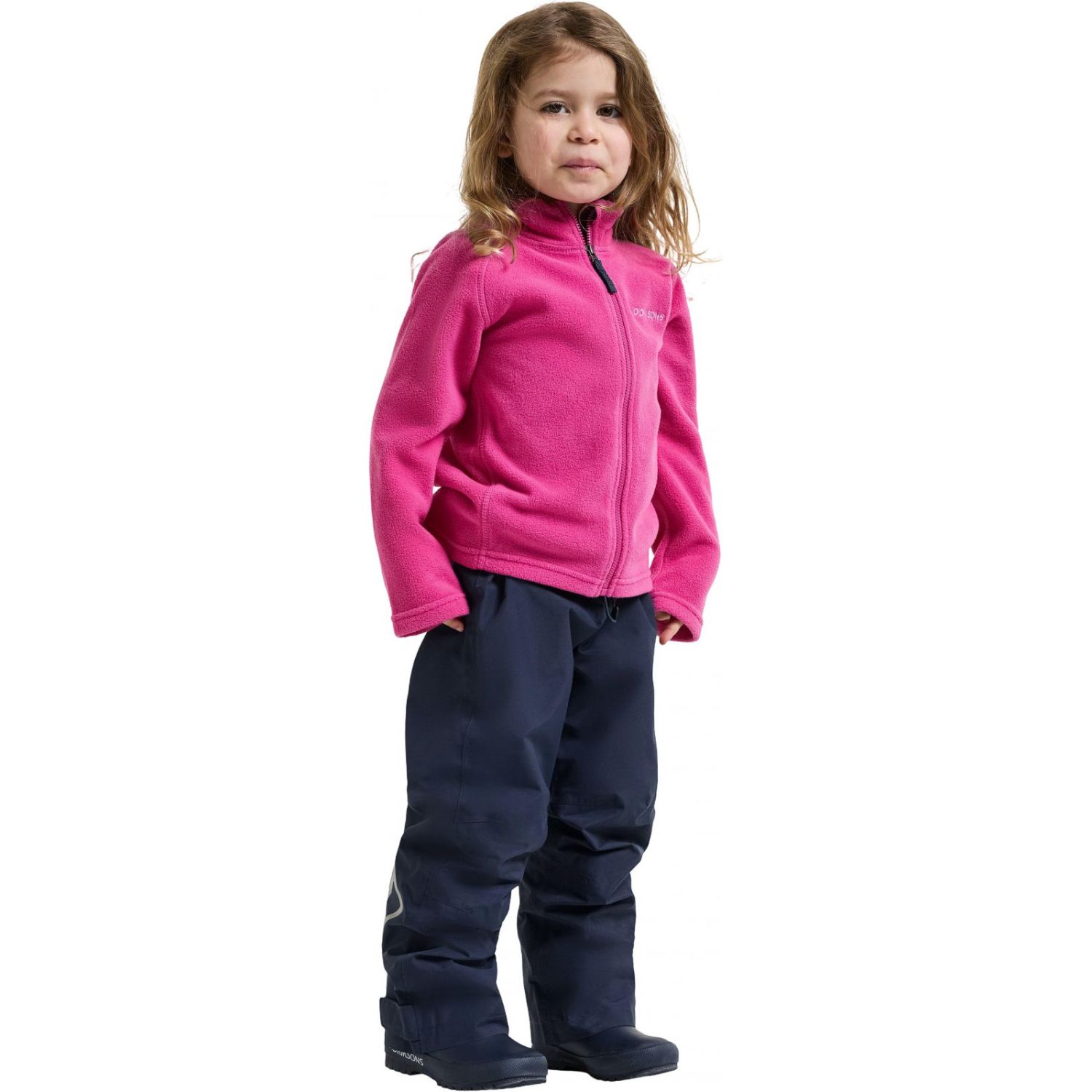 Didriksons Monte FZ 10, jaqueta de fleece, crianças, pink